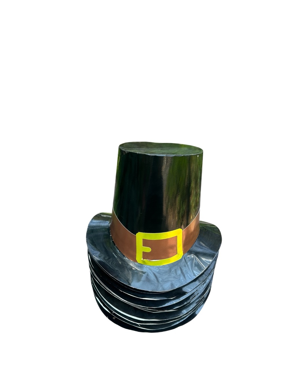 Pilgrim Hat Thanksgiving Paper Costume Party School Party, Play Props Set 10